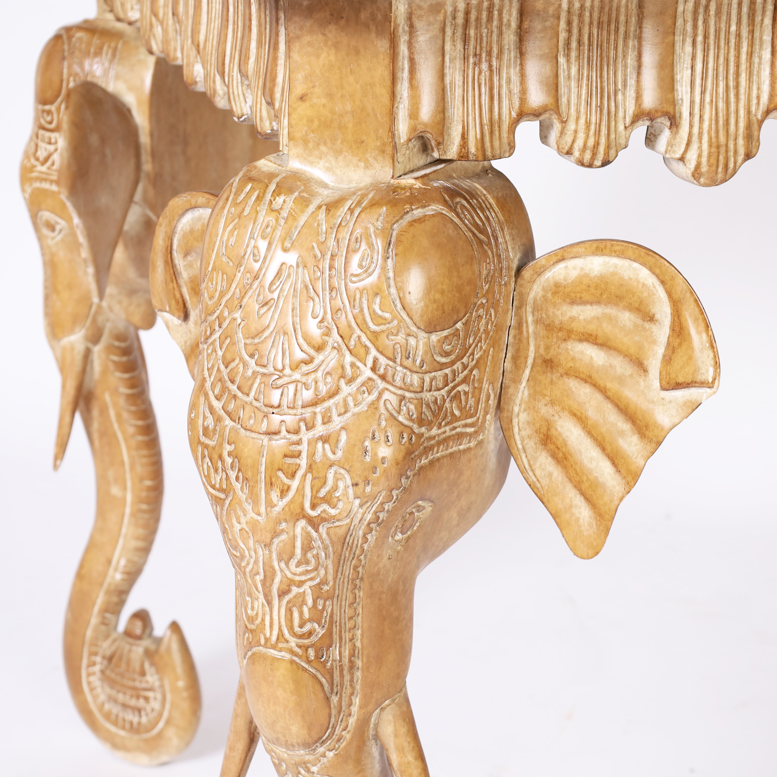 Mid Century Writing Table with Elephant Head legs