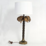 Vintage Pair of Palm Tree Table Lamps by Warren Kessler