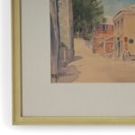 Watercolor Street Scene in Bermuda By Adolph Treidler