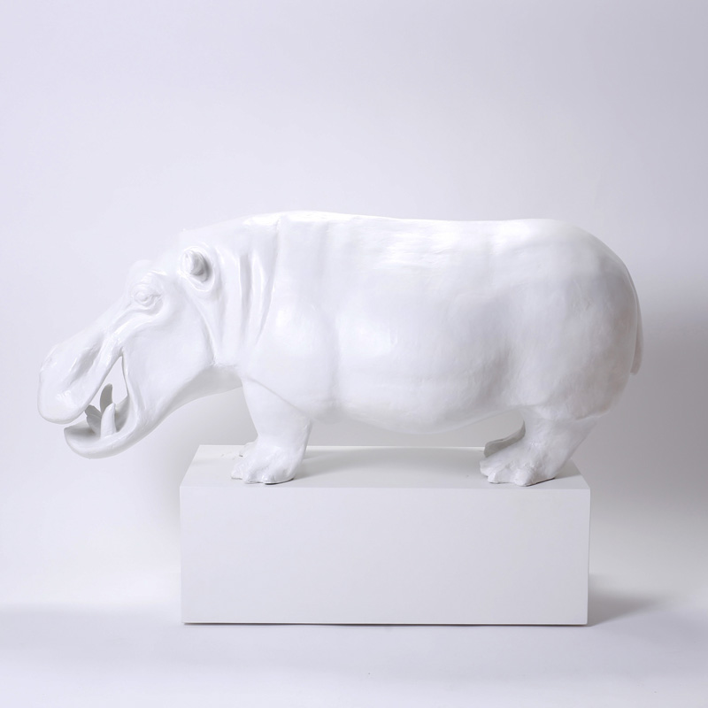 Large Papier Mâché Hippopotamus by Sergio Bustamante