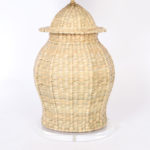 Pair of Wicker Ginger Jar Form Table Lamps from the FS Flores Collection