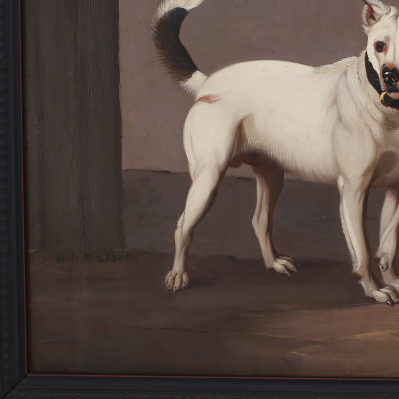 Oil Painting on Board of a Dog by William Melbon
