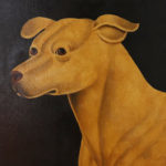 Large Framed Oil Painting on Canvas of a Dog by William Skilling