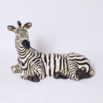 Vintage Zebra in Repose Sculpture or Figure