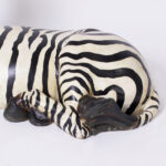 Vintage Zebra in Repose Sculpture or Figure