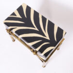 Mid Century British Colonial Style Box on Stand with Zebra Stripes